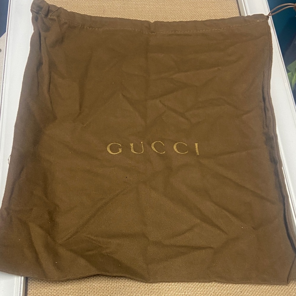 Gucci Tan Dust Bag with Gold Logo
